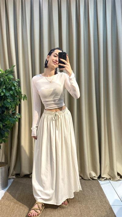 Beli Lastikli Keten Etek