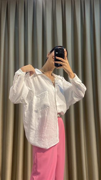 Beyaz Tensel Gömlek