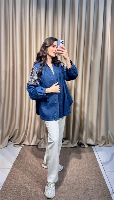 Etnik Desenli Kimono