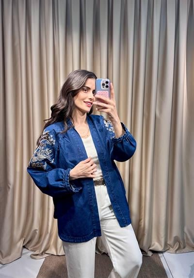 Etnik Desenli Kimono