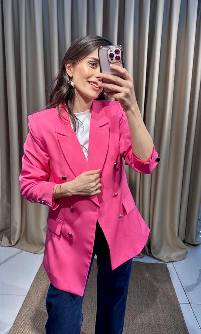Fuşya Blazer Ceket