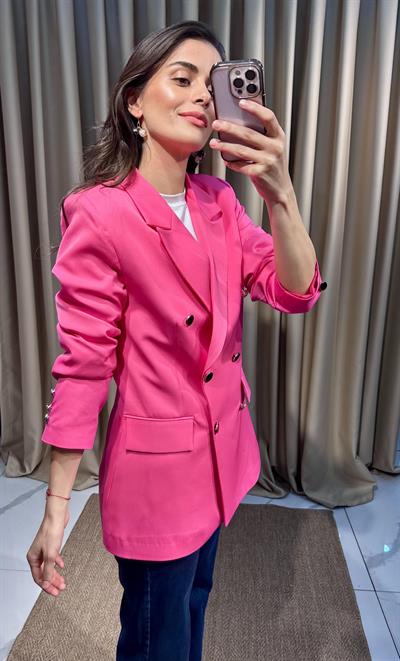 Fuşya Blazer Ceket