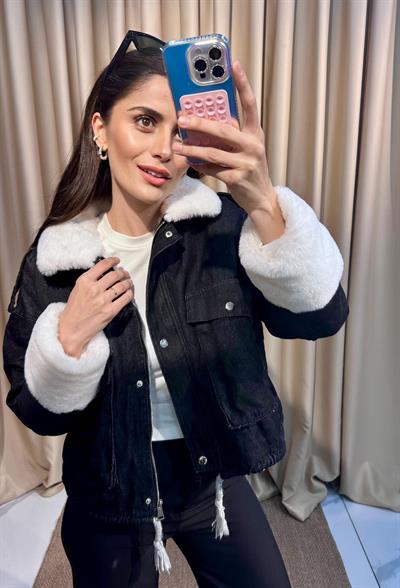 İçi Peluş Denim Ceket 