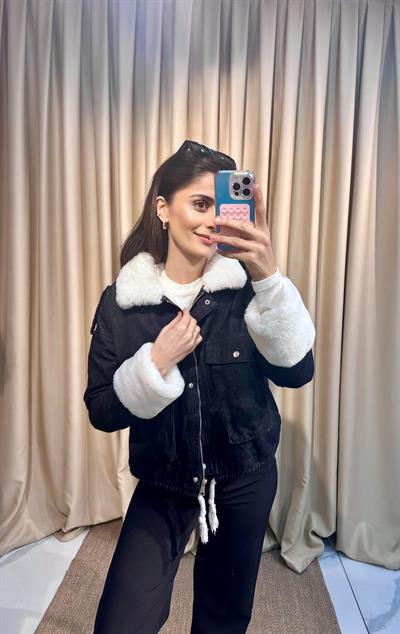 İçi Peluş Denim Ceket 
