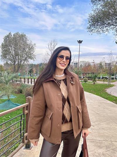 Kahverengi Barbour Ceket 