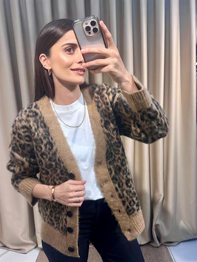 Leopar Yün Hırka 