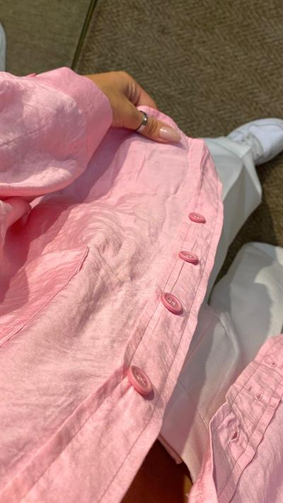 Pembe Tensel Gömlek