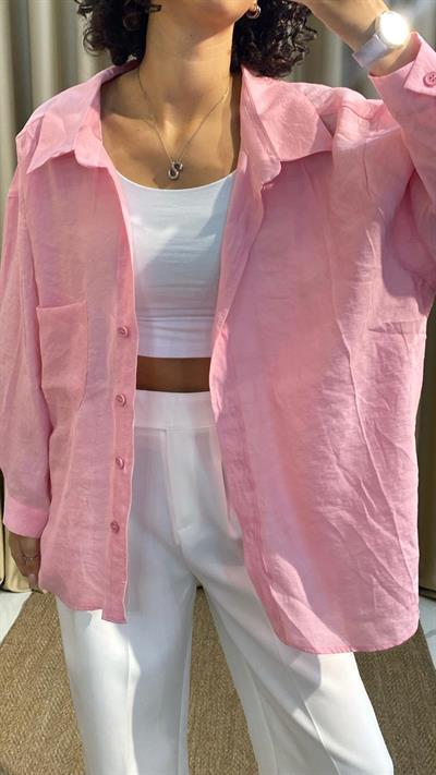 Pembe Tensel Gömlek