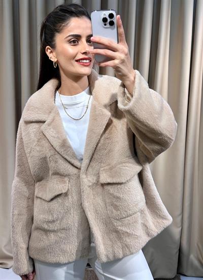 Premium Yumoş Krem Ceket 