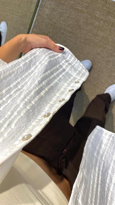 Sim Detay Oversize Gömlek