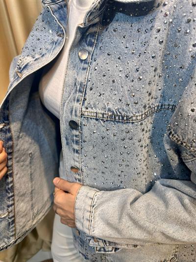 Taşlı Kot Ceket 
