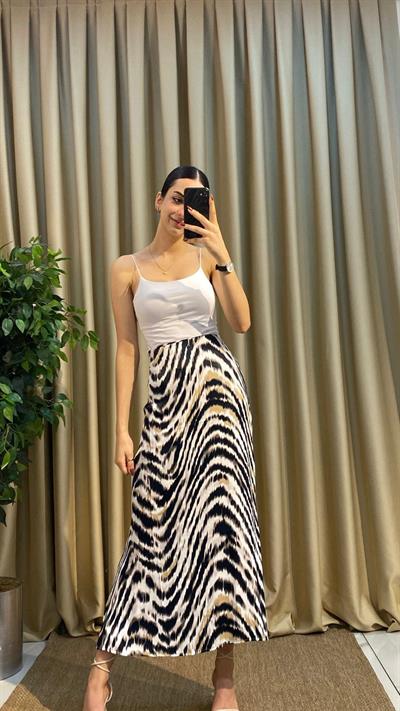 Zebra Desenli Etek