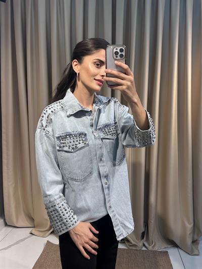 Zımba Detay Tasarım Jean Ceket