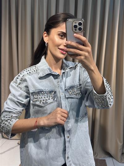 Zımba Detay Tasarım Jean Ceket