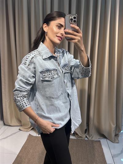 Zımba Detay Tasarım Jean Ceket