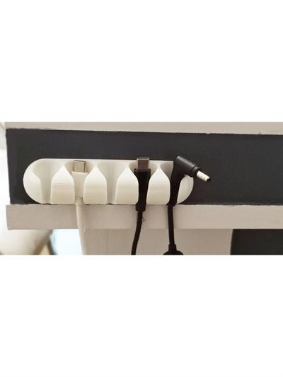 Masa Kenarı Yapışkanlı Kablo Düzenleyici Oval 5 Girişli