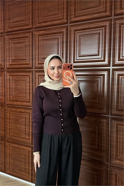 FLOWER MERSERİZE HIRKA MÜRDÜM