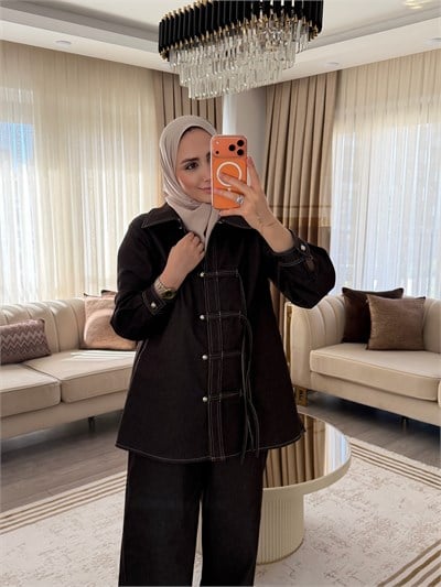 SESA DENİM TAKIM KAHVERENGİ