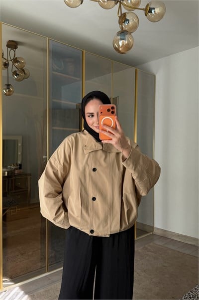 ZR MODEL BOMBER TRENÇ CEKET BEJ