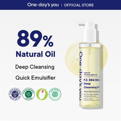 One-Day's You Doğal Temizleme Yağı - %89 Doğal Yağ ile Derinlemesine Cilt Temizliği