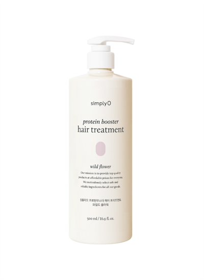 SimplyO Protein Booster Hair Treatment Wild Flower 500ml | Saç Onarımı ve Parlaklık İçin Vegan Bakım