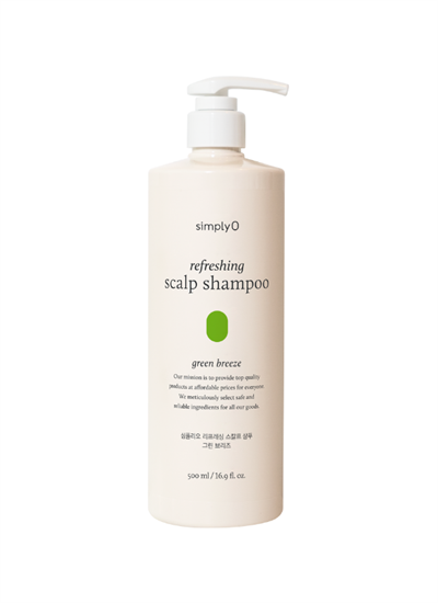 SimplyO Refreshing Scalp Shampoo Green Breeze 500ml | Canlandırıcı ve Nemlendirici Saç Derisi Şampuanı