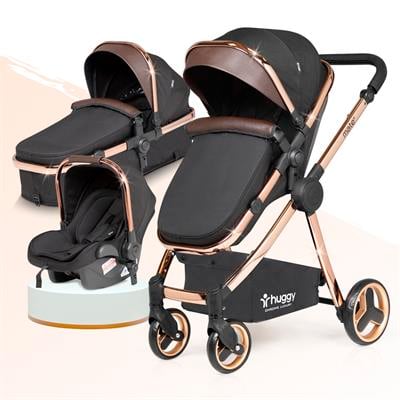 Huggy Mate 4 in 1 Chrome Luxury Krom Extra parlak Travel Bebek Arabası