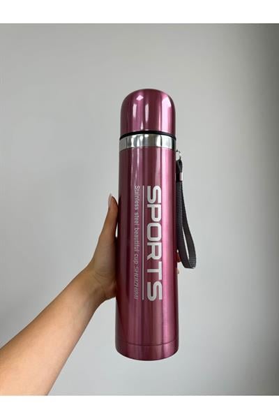 Sports 500ml Termos Pembe Paslanmaz Çelik