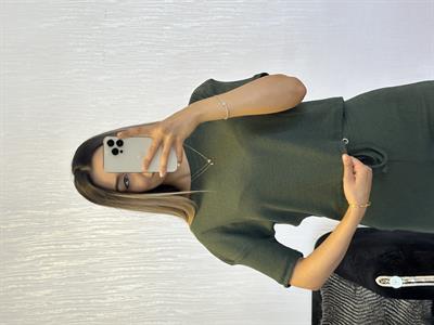 Fitilli Esnek Kumaş Basic Takım Haki