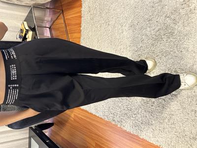Lastik Detaylı Pantolon Siyah