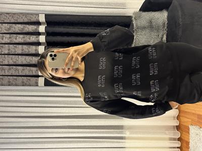 Muadil Taşlı Sweatshirt Siyah