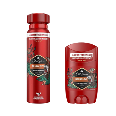 Old Spice Bearglove Sprey Deodorant+Stick