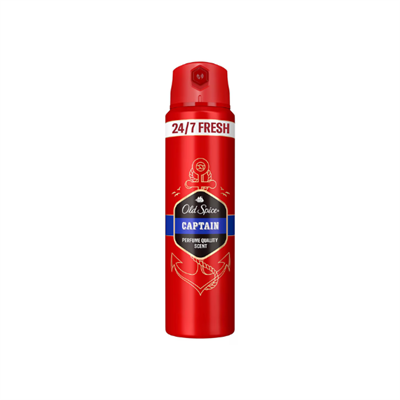 Old Spice Captain Erkek Deodorant Vücut Spreyi 24/7 Fresh 150 Ml