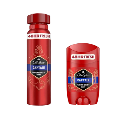 Old Spice Captain Sprey Deodorant+Stick
