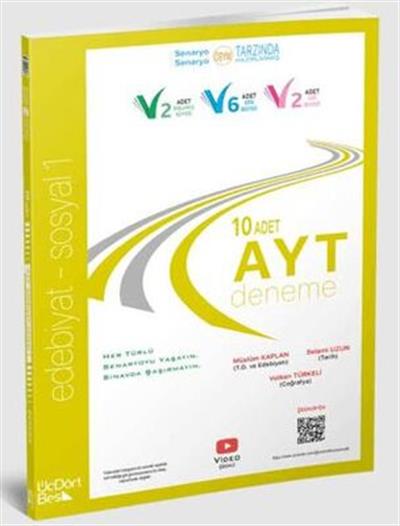 Üç Dört Beş Yayınları 2023 AYT 10lu Edebiyat Sosyal 1 Denemesi