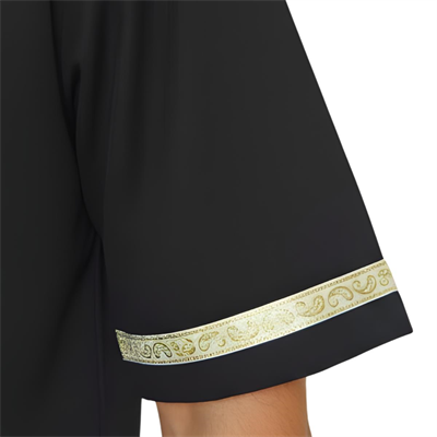 Formteks Aşçı Ceketi Kısa Kol Siyah Sim Şeritli 