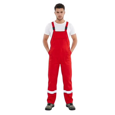 Formteks  Bahçıvan Tulumu/Salopet  Askılı Kırmızı