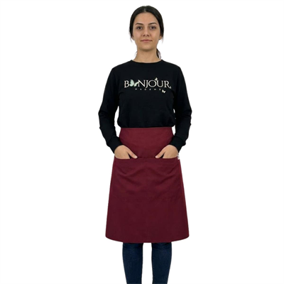 Formteks Belden Servis Cepli Önlük Bordo