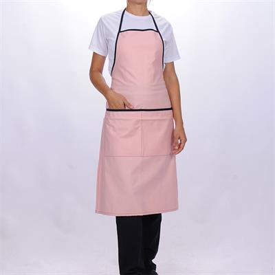 Formteks Boydan Önlük Cepli Somon / Lacivert Biyeli