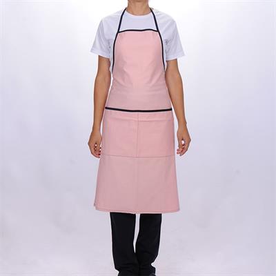 Formteks Boydan Önlük Cepli Somon / Lacivert Biyeli