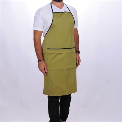 Formteks Boydan Önlük Cepli Yeşil / Lacivert Biyeli