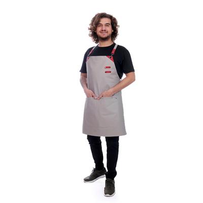 Formteks Deri Takviyeli Boydan Önlük Kırmızı-Kahve Derili