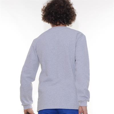 Formteks İş Sweatshirt Bisiklet Yaka Gri
