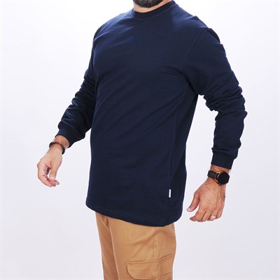 Formteks İş Sweatshirt Bisiklet Yaka Lacivert