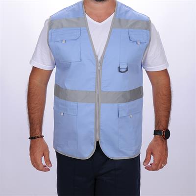 Formteks İşçi Çok Cepli Reflektörlü  Alet Yeleği  Mavi