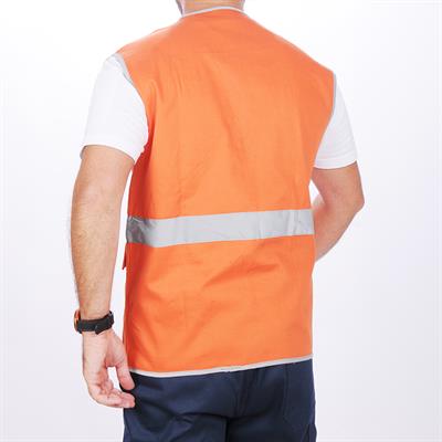 Formteks İşçi Çok Cepli Reflektörlü  Alet Yeleği  Turuncu