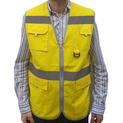 Formteks İşçi Çok Cepli Reflektörlü Alet Yeleği Sarı