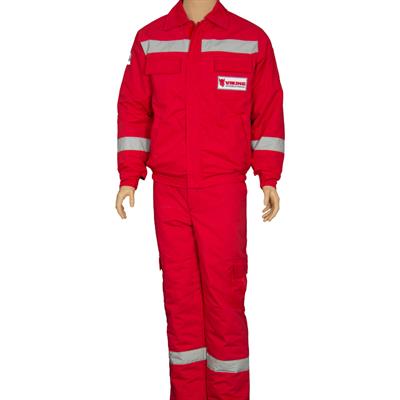 Formteks İşçi Takımı  Kapitoneli Kırmızı