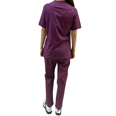 Formteks Kadın Hemşire Takım Likralı Mürdüm