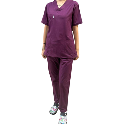 Formteks Kadın Hemşire Takım Likralı Mürdüm